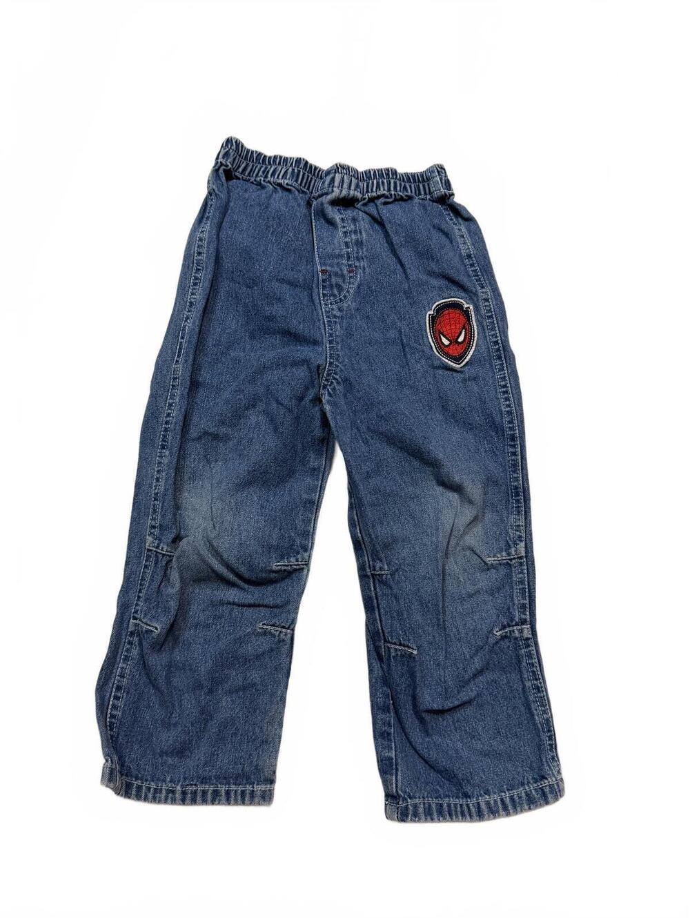 2004 intage Spiderman Kids Denim Embroidered Pants Size 4T